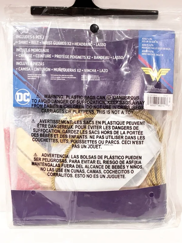 DC Comics Wonder Woman Costume Accessory Kit Size Large/XL NEW - Image 2