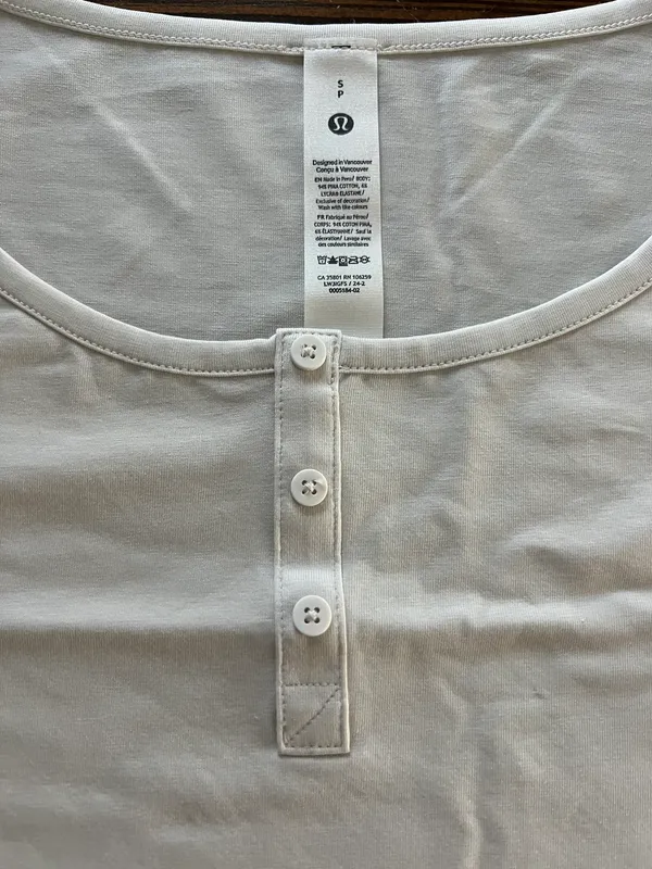 Lululemon Cap-Sleeve Henley Tee - Image 2