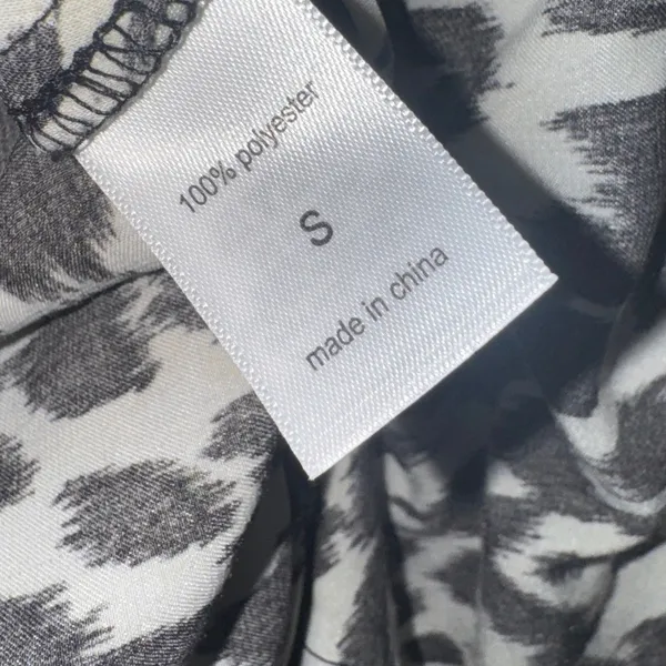 Francescas White Black Cheetah Leopard Print‎ Midi Slip Skirt Womens Size Small - Image 3