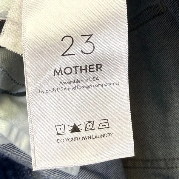 MOTHER The Hustler Ankle Fray Jeans Blue High Rise Bootcut Flare Size 23 - Image 3