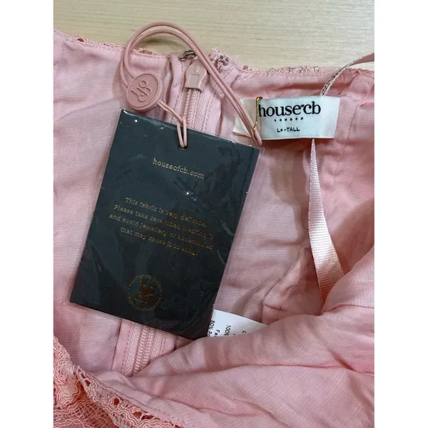House of CB Verity Impatiens Pink Lace Mini Dress Women’s Size Large TALL - Image 7
