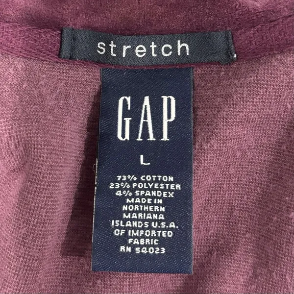 Vintage‎ GAP Zip Up Purple Plum Eggplant Velour Track Jacket Women's Zip Large - Image 5