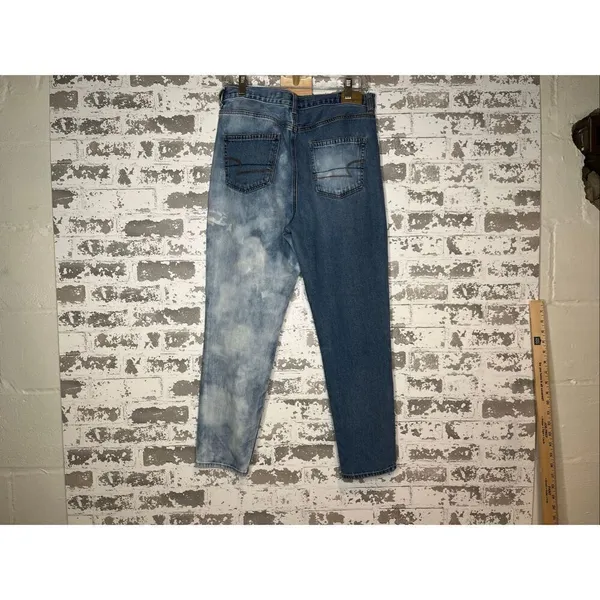 American Eagle | women mom jean bleach washed denim - Image 9