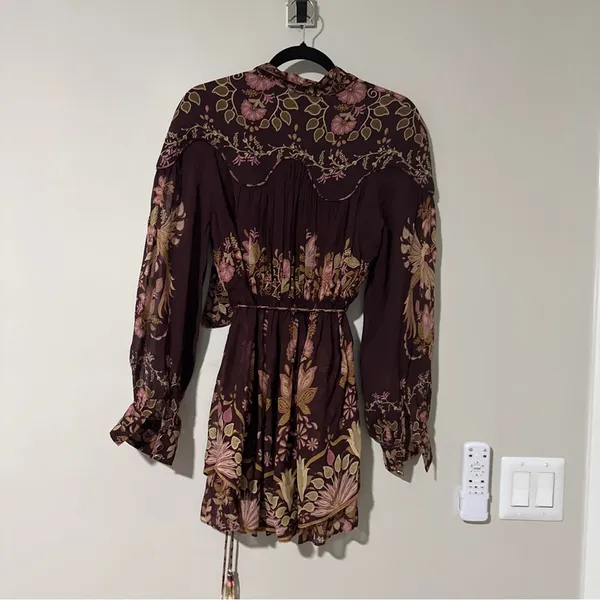 Farm Rio Burgundy Bella Knotted Neckline Size XS - Image 10