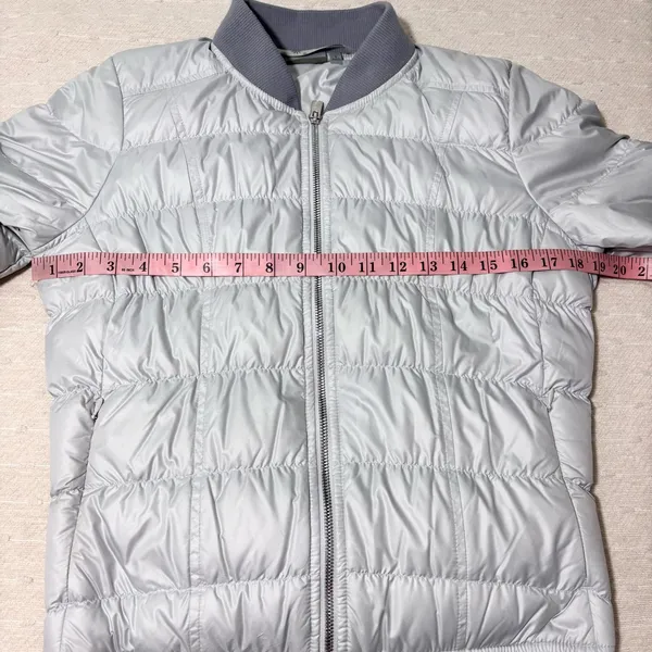 Athleta‎ Womens Jacket Goose Down Dooby Bomber Jacket Coat Gray Size S - Image 4