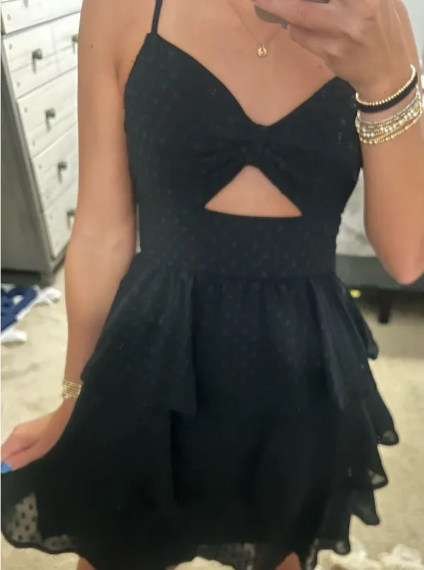 Black Mini Dress - Image 4