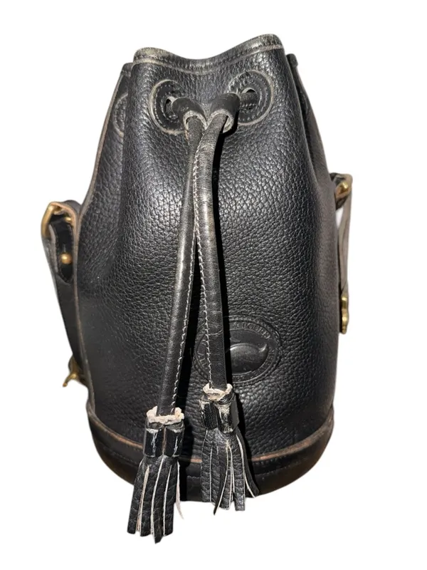 Dooney & Bourke Leather Drawstring Mini Bucket Bag - Image 2