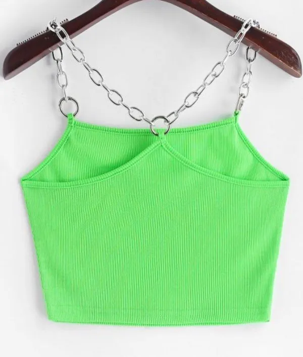 Zaful neon green tank top - Image 2