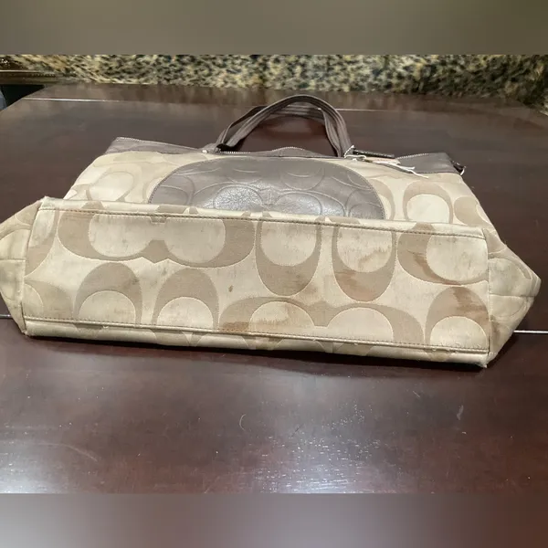 Coach Laura Large Tote With Tan And Metallic‎ Brown Leather - Image 10