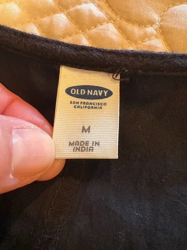 Old Navy Embroidered Square Neck Dress, Black women’s M - Image 5