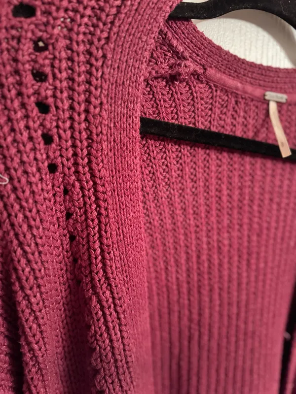 Free People Burgundy Cardigan - Image 2