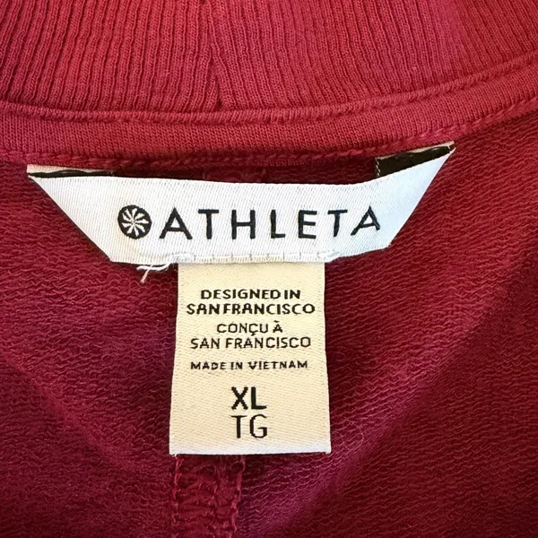 Athleta Pranayama Wrap Cardigan Dark Red XL 882498-12 Open Front Shawl‎ Collar - Image 6