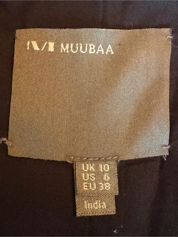 Muubaa Women's Gray-to-Coral Ombre Calf Skin Leather Moto Jacket US 6 - Image 9