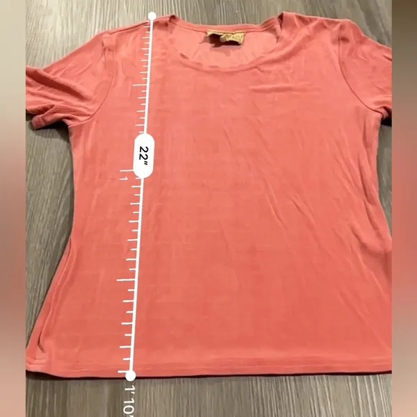 Double D Ranch Coral Pink Short Sleeve Basic Tee Shirt Size XS‎ - Image 8