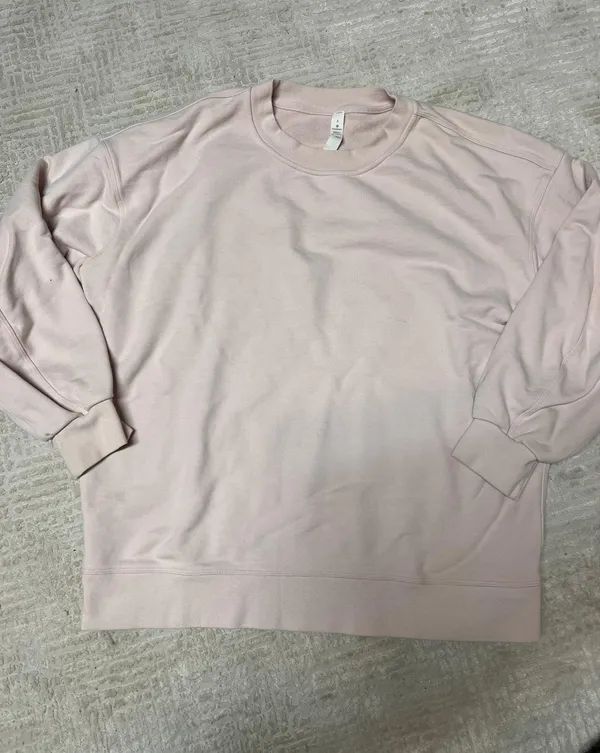 Lululemon Oversized Pink Crew Neck Sweatshirt - Image 2