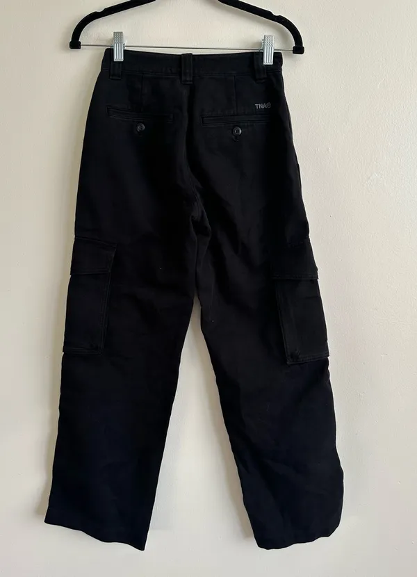 Aritzia TNA Black Troop Cargo Pants — Utility Cargo Trousers size 00 - Image 4