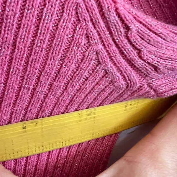 Vintage 90s Gap Pink Sweater‎ Women's Medium Turtleneck Chunky Knit Y2K 2000s - Image 6