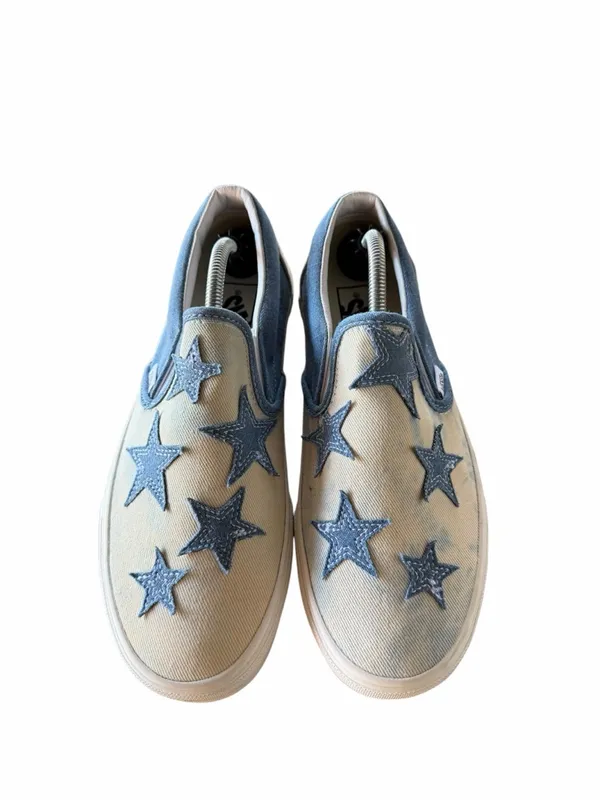 Vans NEW Unisex Starry Night Denim Classic Slip On Shoe Size 8.5 or 7 #260125 - Image 3