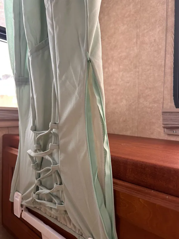 Green Asymmetrical Waist with Neck Scarf - Image 7
