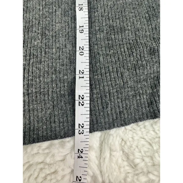 Vintage Made in Italy Cardigan Gray Button Front Fitted Knit Gold Buttons S/M - Image 5