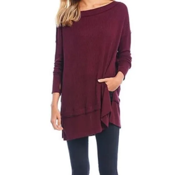 Free People North Shore Purple Thermal SZ XS - Image 2