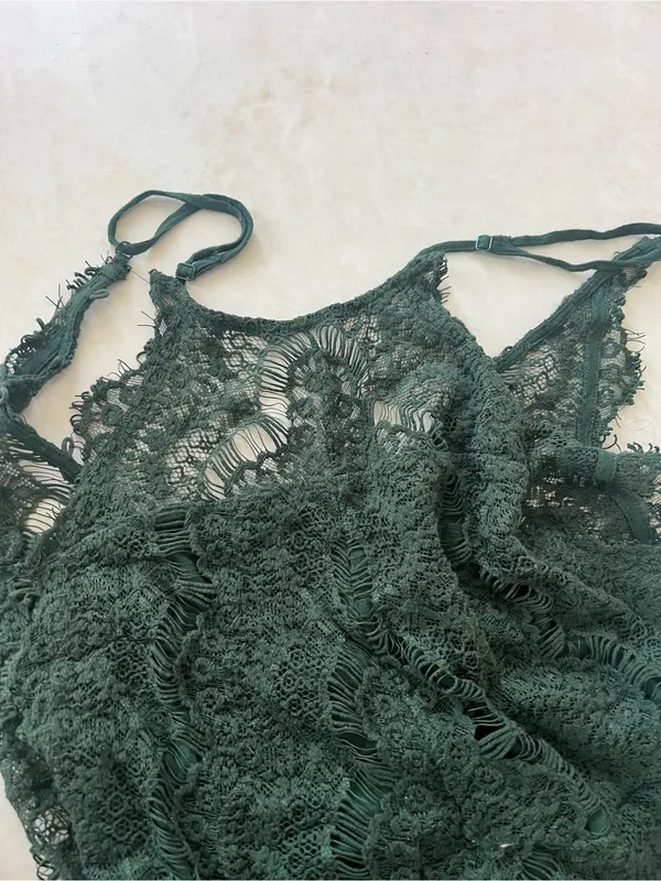 Intimately Free People Green She's Got It Lace Dress Size Small - Image 3