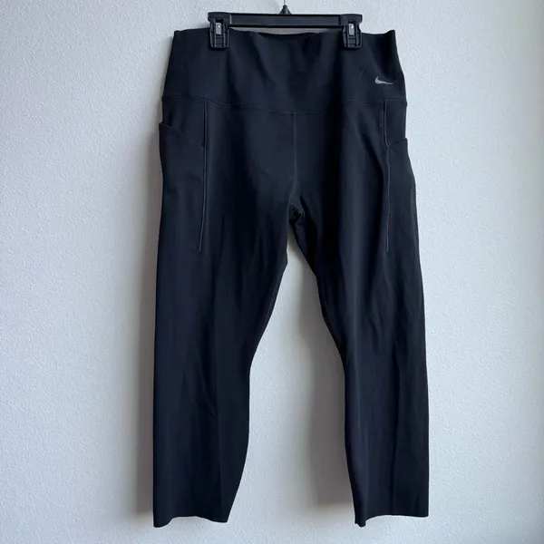 Nike Dri Fit Universa High Rise Crop Leggings Black DQ5893 010 Women’s XL - Image 2