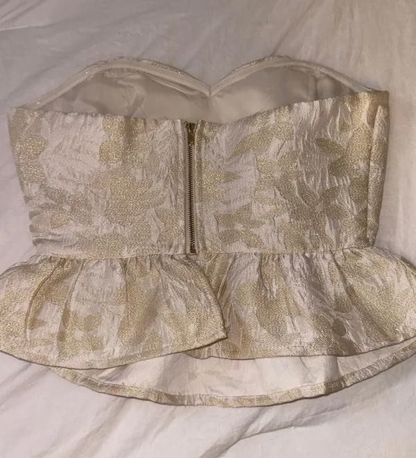 Altar'd State Gold Floral Top - Image 2