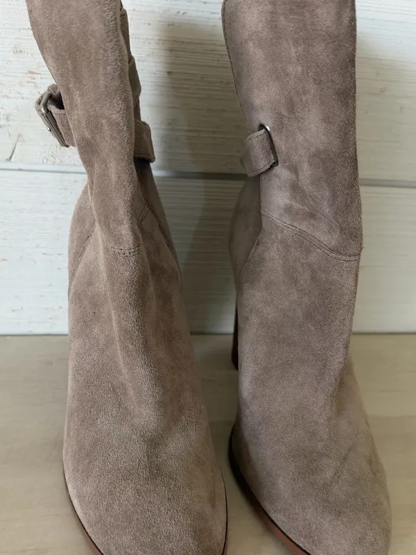 Dolce Vita Marenn Midi Bootie Women's Size 9 Beige Greige Suede NEW - Image 4