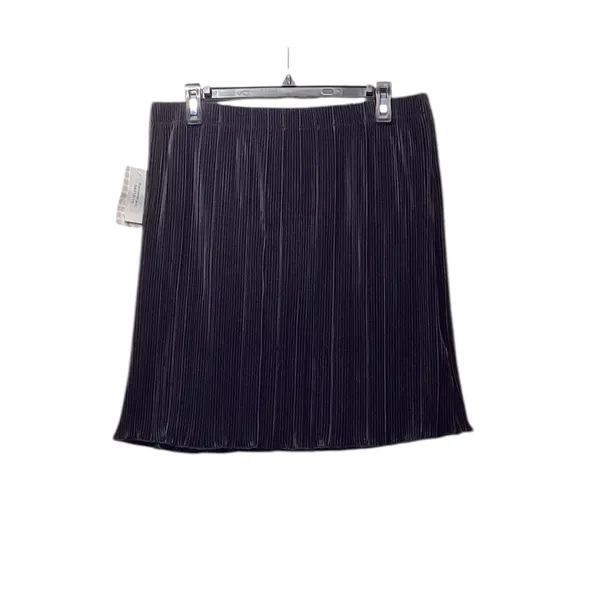 LulaRoe Samantha Plisse pull on Mini skirt size Large Black - Image 3