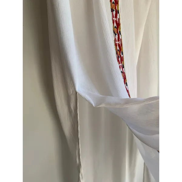 O'Neill Embroidered Gauze Cover-Up Dress Women's XS Ivory Boho Beach Resort - Image 4
