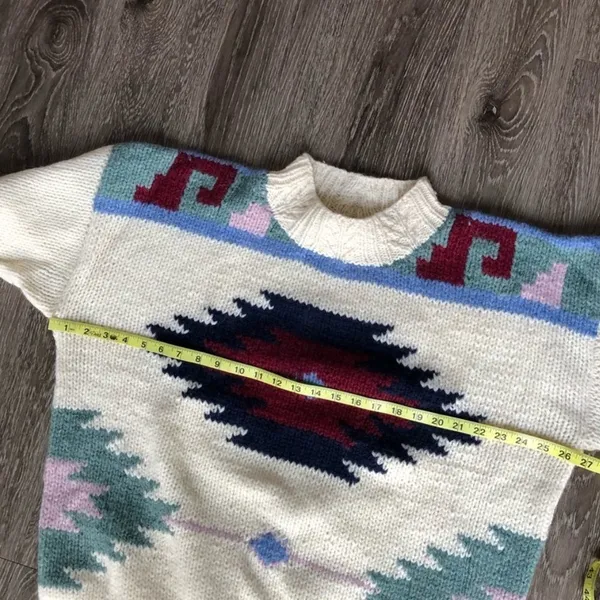 Vintage Susann D hand knitted Aztec Sweater - Image 6