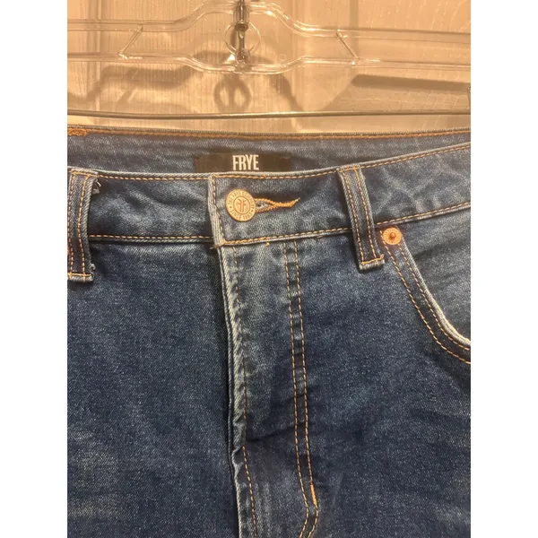 Frye Womens High Rise Straight Leg Blue Jeans Size 10/30 Medium Wash‎ Stretch - Image 4