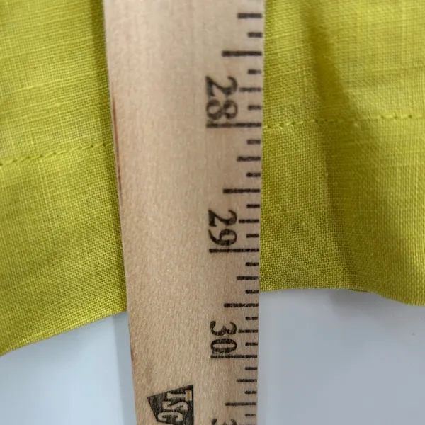Tyler Boe Linen Tunic Top Women's Medium Citron Yellow V Neck 3/4‎ Sleeve - Image 9