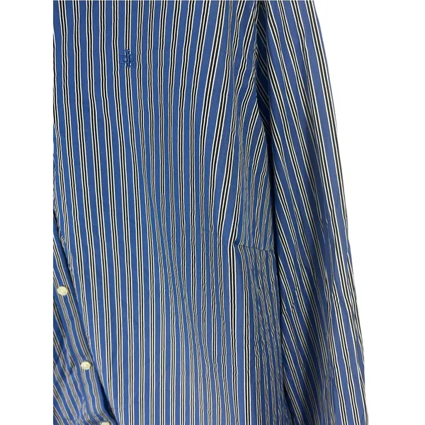 Ralph Lauren Womens 3xl Blue Monogram Dress Shirt Button Down Striped Old Money - Image 5