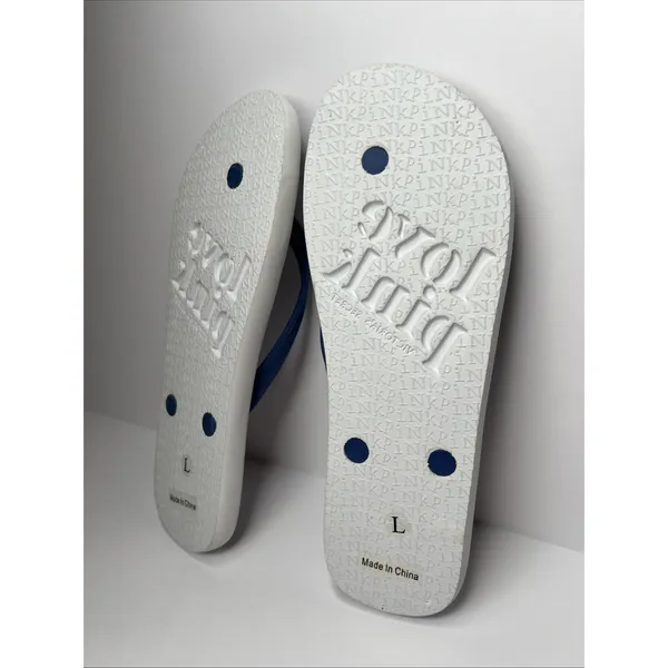 Victoria's Secret PINK Flip Flops Large Collegiate‎ Pennant Love Spirit New - Image 7