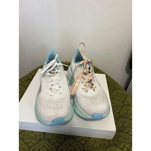 Hoka Mach 6 Women's Running Shoes White Aqua Teal Size 8.5 - Image 7