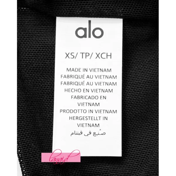 Alo Airmesh Venus Bralette Black Sheer Mesh Festival Gothic Bra Tank Crop Top XS - Image 13