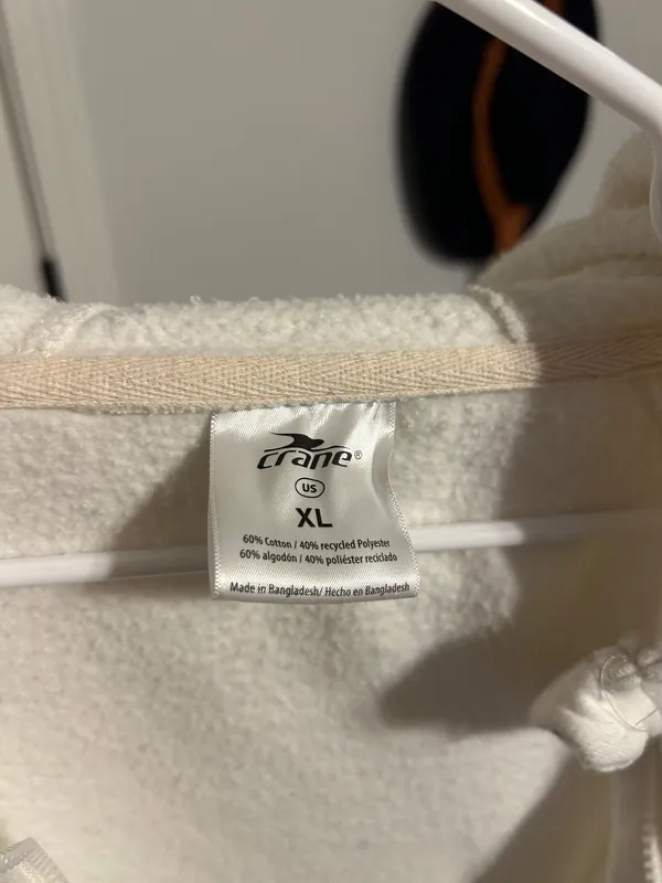 Crane Creamy White Hooded Jacket Size XL - Image 4