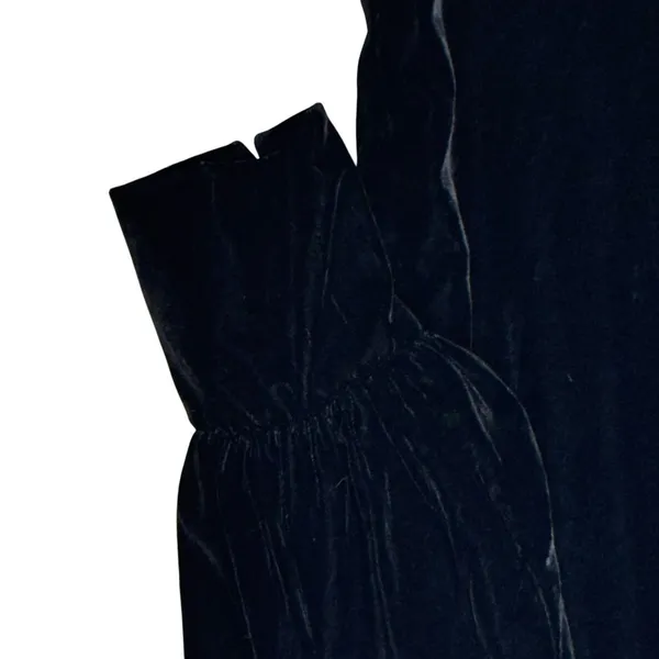 Banana Republic Women's Shift Dress Open‎ Back Long Sleeve Velvet Black XL NWT - Image 4