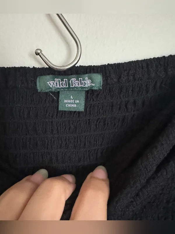 Wild Fable Strapless Twist Detail Knit Tube Midi Bodycon Dress Black Size L - Image 5