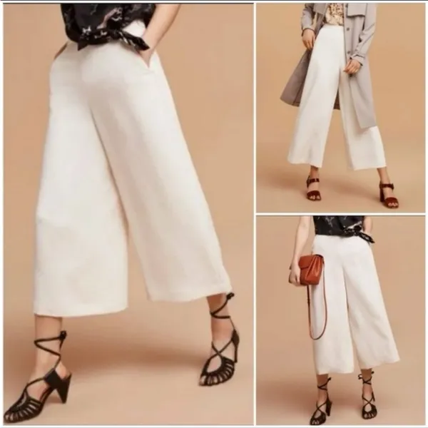 Aritzia Wilfred Lalemont pants culottes in light birch NEW - Image 4
