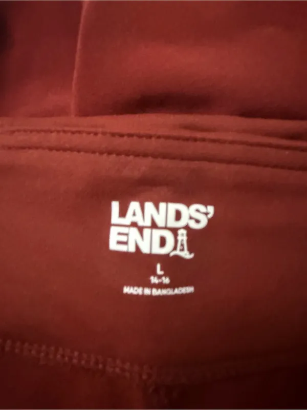 NEW‎ Lands End Women's Active Pull On Pants Straight Leg Terracotta Large Casual - Image 3