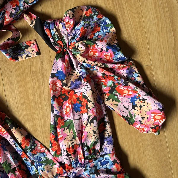 For Love & Lemons Floral Puff Sleeve Mini Dress - Image 2