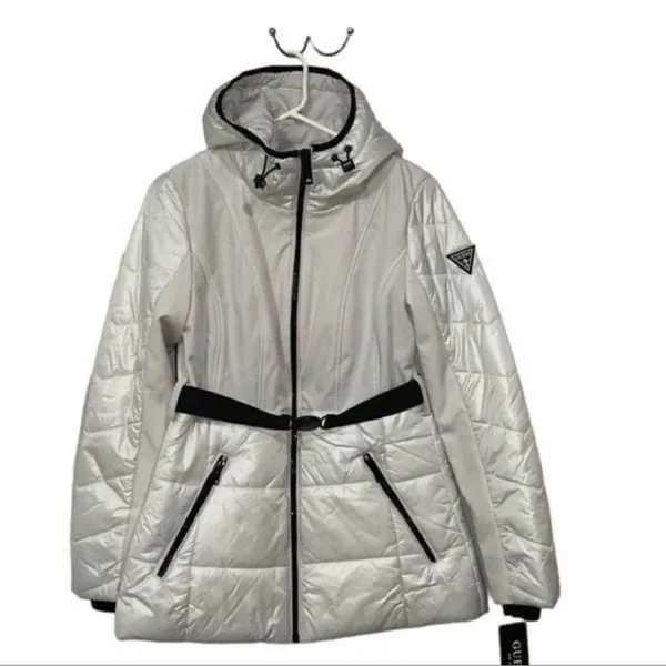 Guess White Lightweight Puffer Belted
Jacket(Size Small) - Image 2