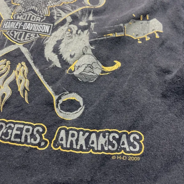Harley Davidson Y2K VTG Pig Trail Rogers Arkansas T-Shirt Size SZ M Women's - Image 4