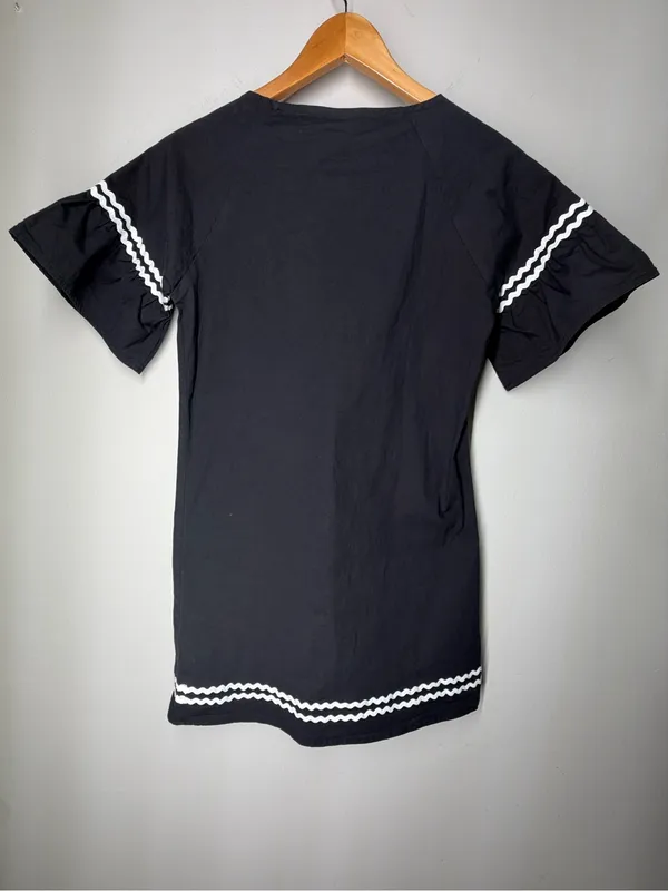 Anna Lane & Co Ric Rac Shift Dress Bell Sleeve Boutique Mod Resort‎ Vacation - Image 8