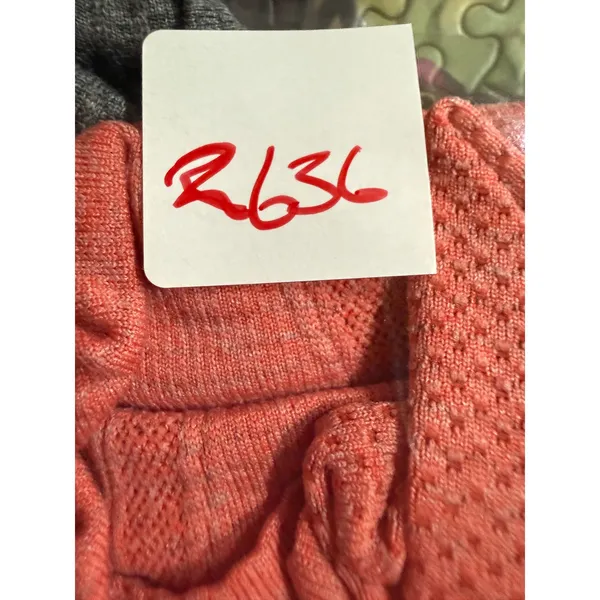 Lululemon Swiftly Tech Short Sleeve Crew Coral Orange Grey Size 10‎ R636 - Image 8
