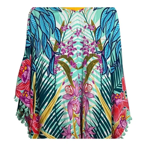Trina Turk Terra Nostra Tassle Swim‎ Coverup/Kimono- One Size - Image 5