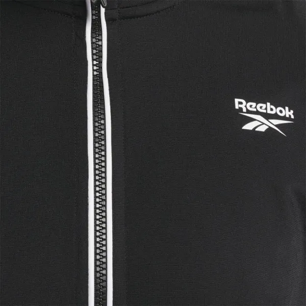 NWT Reebok Womens Banded Track Jacket IT5643 Black / White S - Image 5